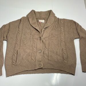 Pilcro Anthropologie Knit‎ Cardigan Brown Large